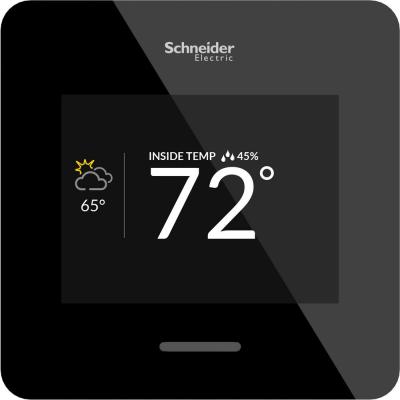 Wiser Air Wi-Fi Smart Programmable Thermostat with Comfort Boost and Touch Screen Display in Black